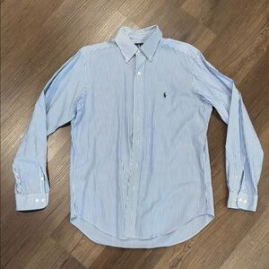 Ralph Lauren Blue Striped Dress Shirt